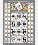 Jeux de 54 cartes dessinés par Virginie Houdet CAR1089 Cartes à jouer