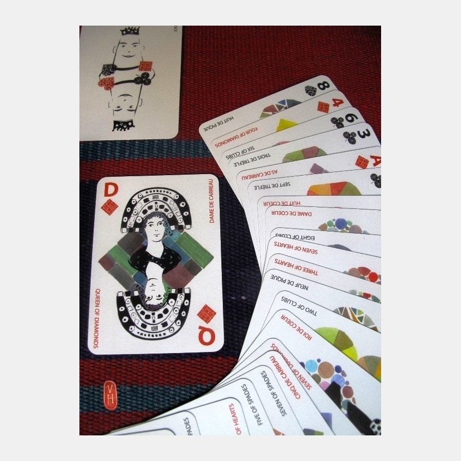 Jeux de 54 cartes dessinés par Virginie Houdet CAR1089 Cartes à jouer