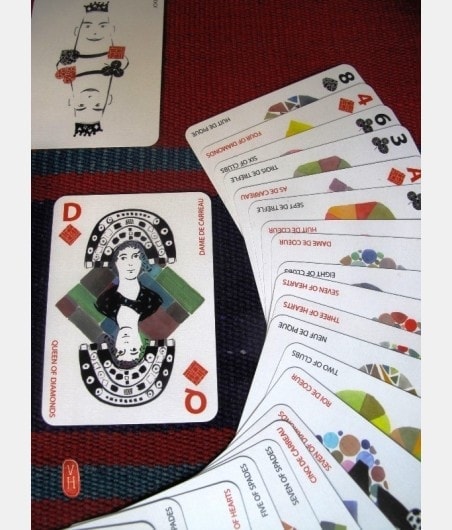 Jeux de 54 cartes dessinés par Virginie Houdet CAR1089 Cartes à jouer