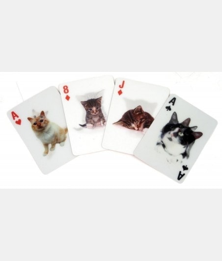 Jeu de cartes chats en 3D CAR7441 Cartes à jouer