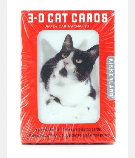 Jeu de cartes chats en 3D CAR7441 Cartes à jouer