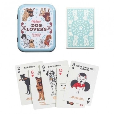 Playing cards dog decor