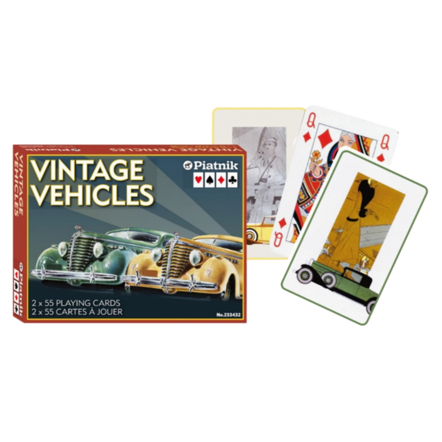 Coffret de cartes Vintage vehicles CAR3500_J Cartes à jouer