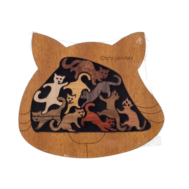 Casse-tête en bois décoratif : Chats Perchés JEU2512 Jeux
