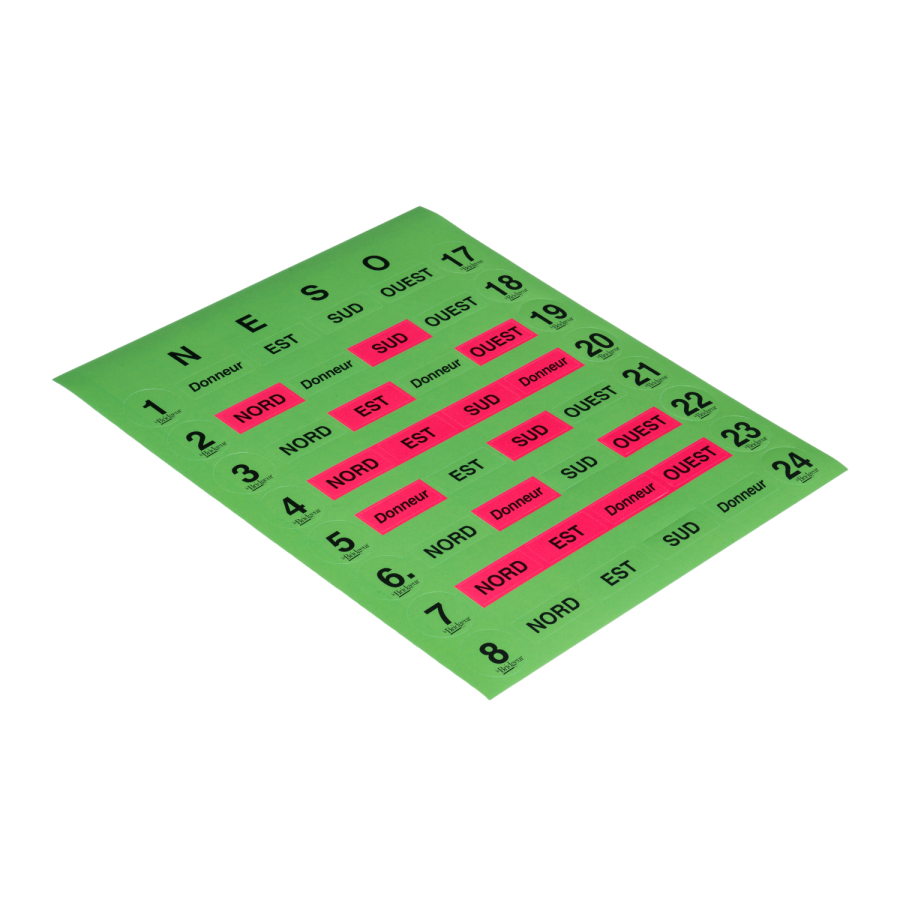 Planche de 8 numéros d'étuis pour DupliPlus ETU1020 Étuis et planches