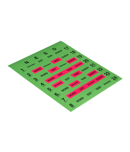 Planche de 8 numéros d'étuis pour DupliPlus ETU1020 Étuis et planches