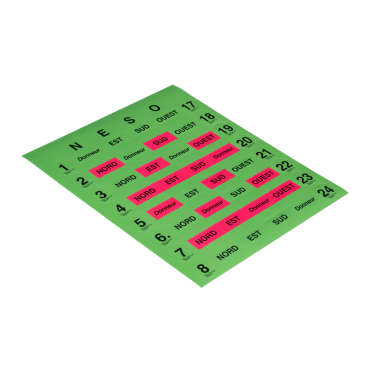 Planche de 8 numéros d'étuis pour DupliPlus ETU1020 Étuis et planches