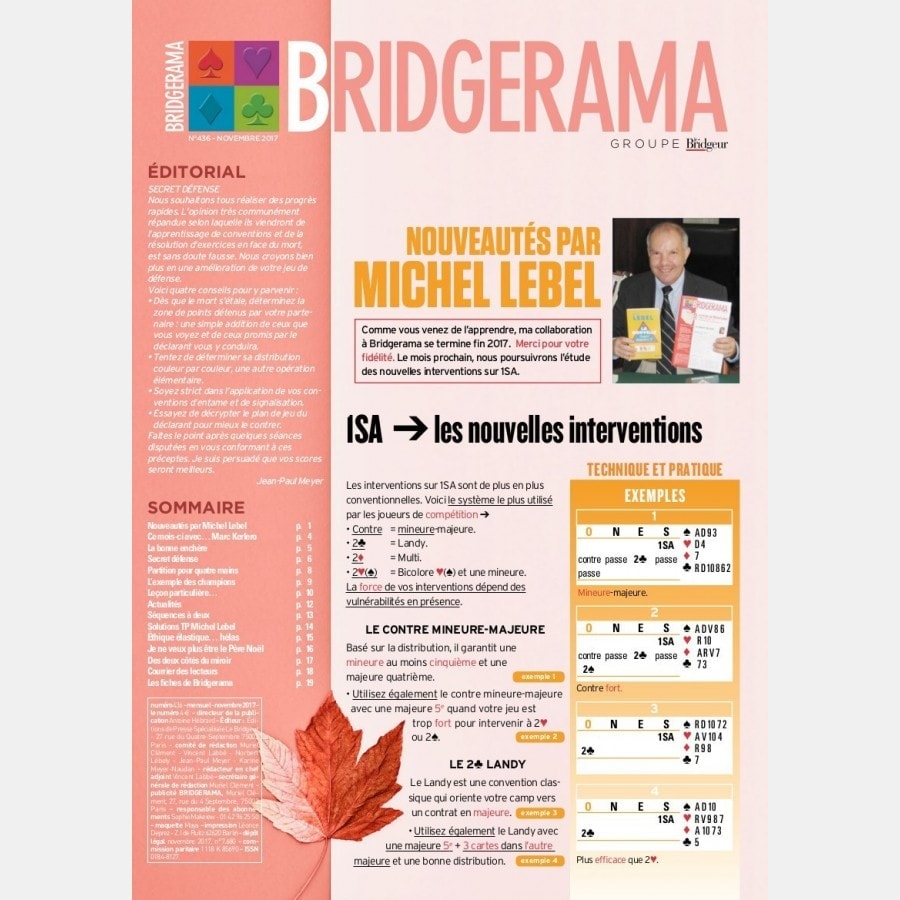 Bridgerama - Novembre 2017 rama_436 Anciens numéros