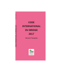 Code international du bridge 2017 LIV2159 Librairie