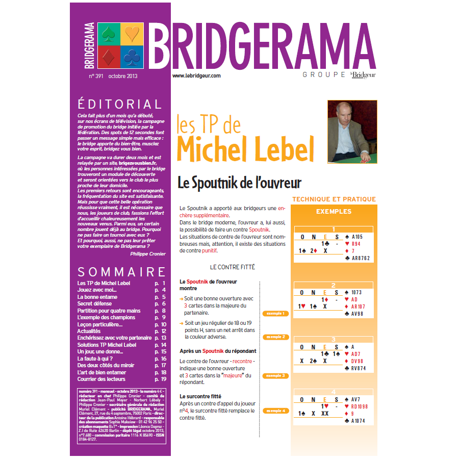 Bridgerama - Octobre 2013 rama_391 Anciens numéros