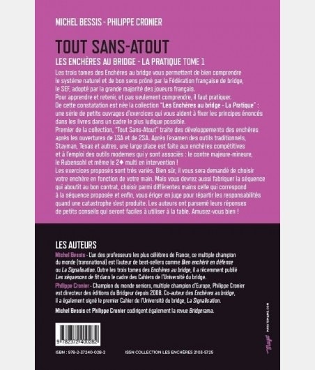 Les Enchères au bridge La pratique Tome 1 LIV10277 Librairie