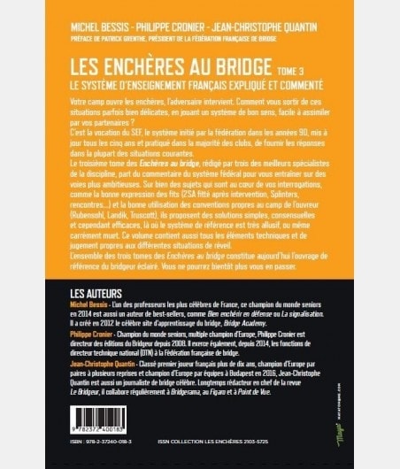 Les Enchères au Bridge : Tome 3 LIV10275 Librairie