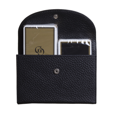 Étui de cartes en cuir noir COF2000 Cartes à jouer