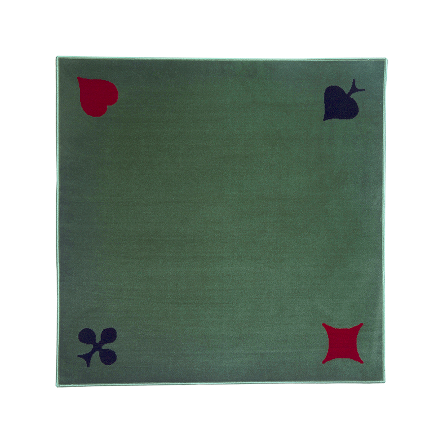 Tapis de bridge effet velours vert 77x77 cm TAP1001 La boutique