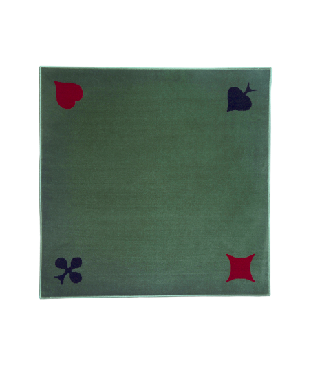 Tapis de bridge effet velours vert 77x77 cm TAP1001 La boutique