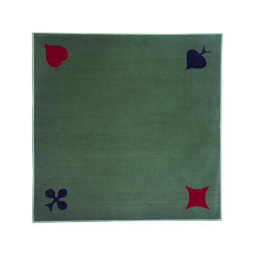 Tapis de bridge effet velours vert 77x77 cm TAP1001 La boutique