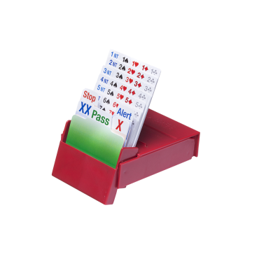 Red Set of 4 Bridge Partner Bidding Boxes 