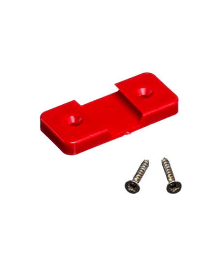 Plaquette fixation rouge BID2035 Accueil