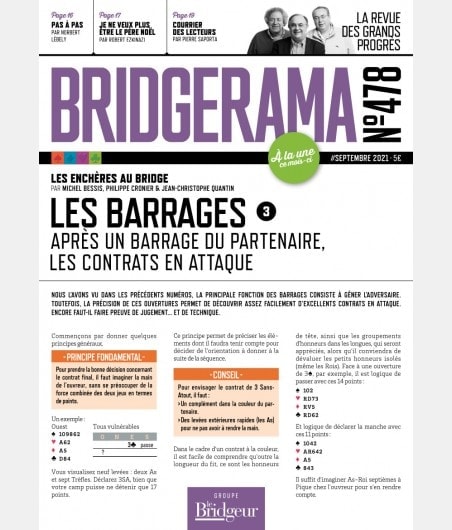 Bridgerama - Septembre 2021 numérique ou papier rama_num_pap478 Derniers numéros BRIDGERAMA