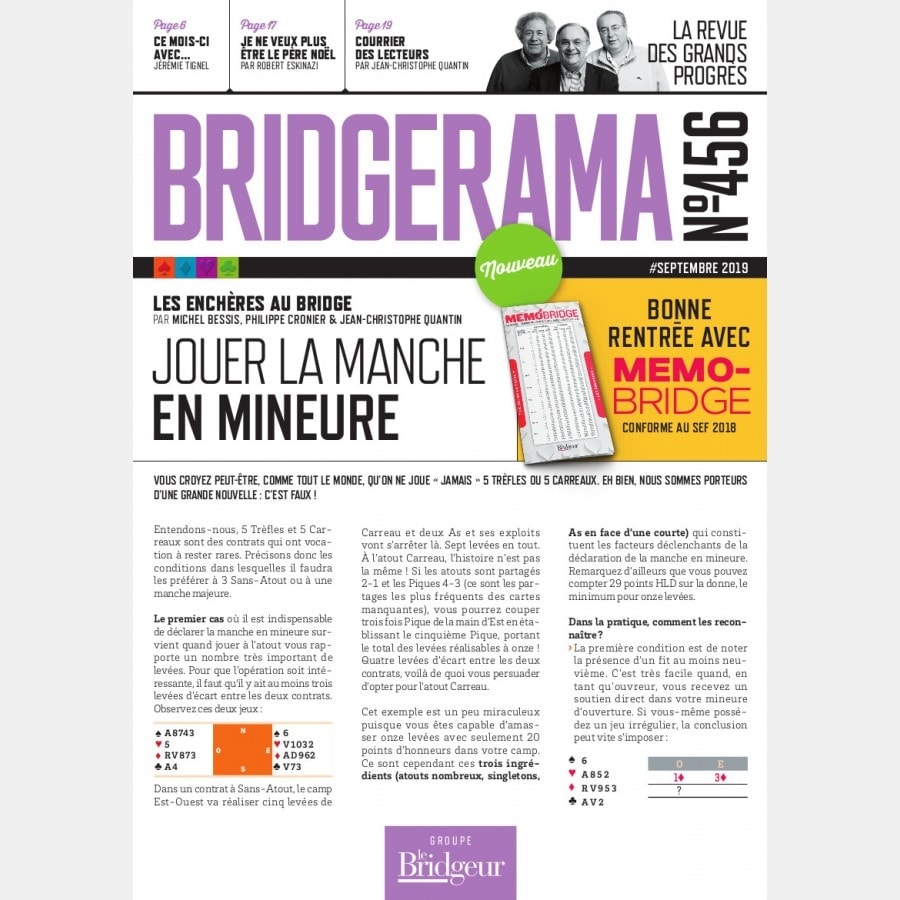 Bridgerama - Septembre 2019 RAMA_PAP456 Anciens numéros Bridgerama Bridgerama - Septembre 2019 RAMA_PAP456 Anciens numéros Bridgerama