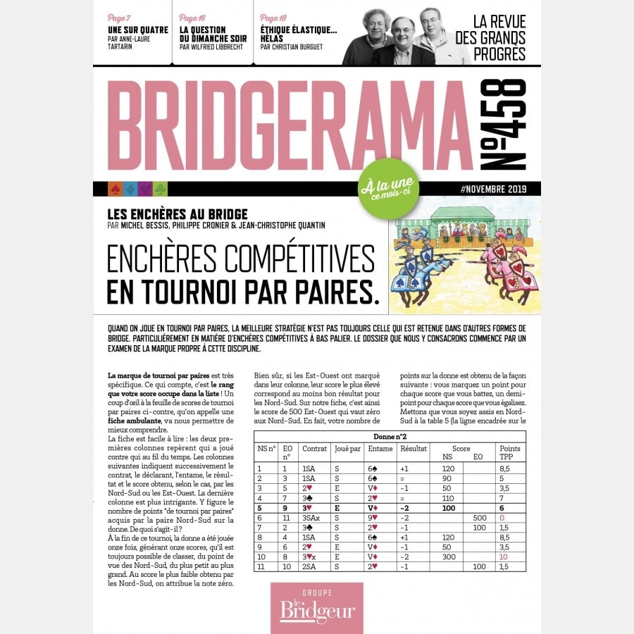 Bridgerama - Novembre 2019 RAMA_PAP458 Anciens numéros Bridgerama Bridgerama - Novembre 2019 RAMA_PAP458 Anciens numéros Bridgerama