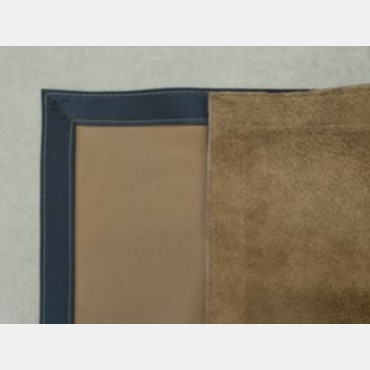 TAPIS CUIR DOUBLE FACE 78X78 CM CUIR VEAU CHOCOLAT TAP4750 Accueil