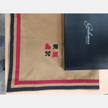 Tapis drap de laine broderie 110x110 cm TAP4020 La boutique