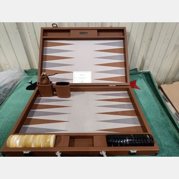 Backgammon façon cuir compétition havane BAC1101 Jeux
