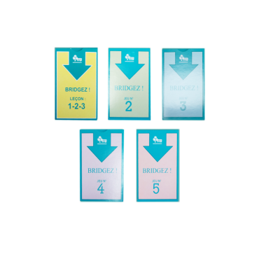 Lot de 5 jeux fléchés Bridgez ! FFB CAR9300 Cartes fléchées FFB